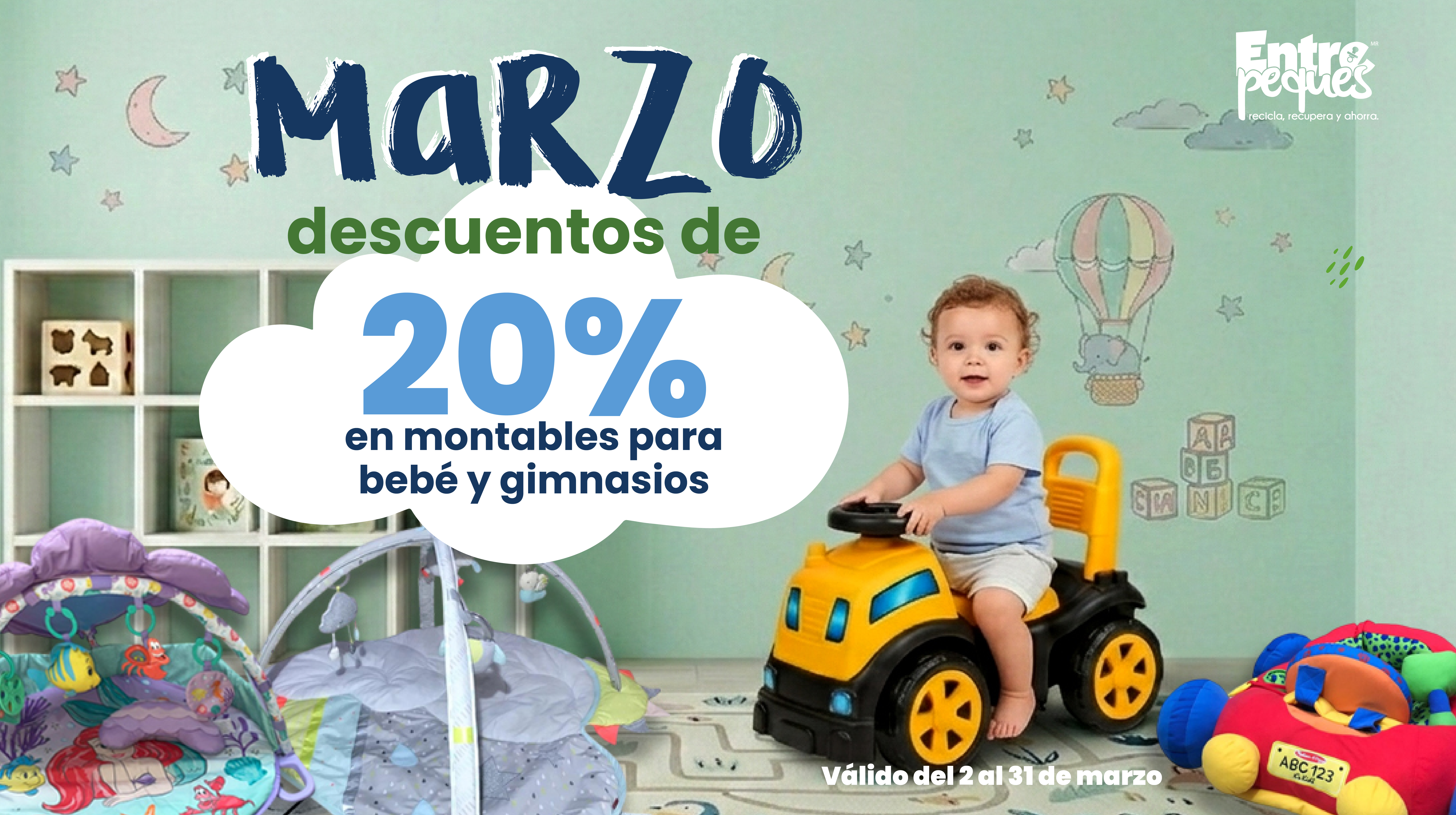 Promoción Marzo - 20% en Montables y Gimnasios